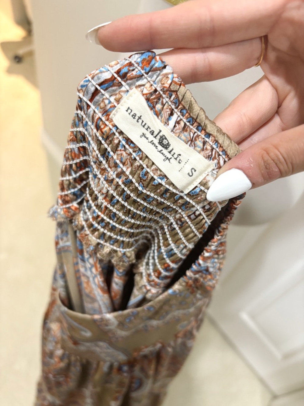 Natural Life Bohemian Paisley Maxi Skirt Size Small - Picture 4 of 4